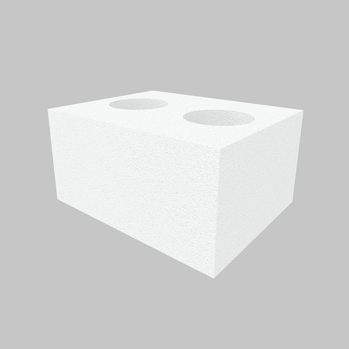 Газобетонный O-блок ISTKULT 300 мм 2Ø 160 мм